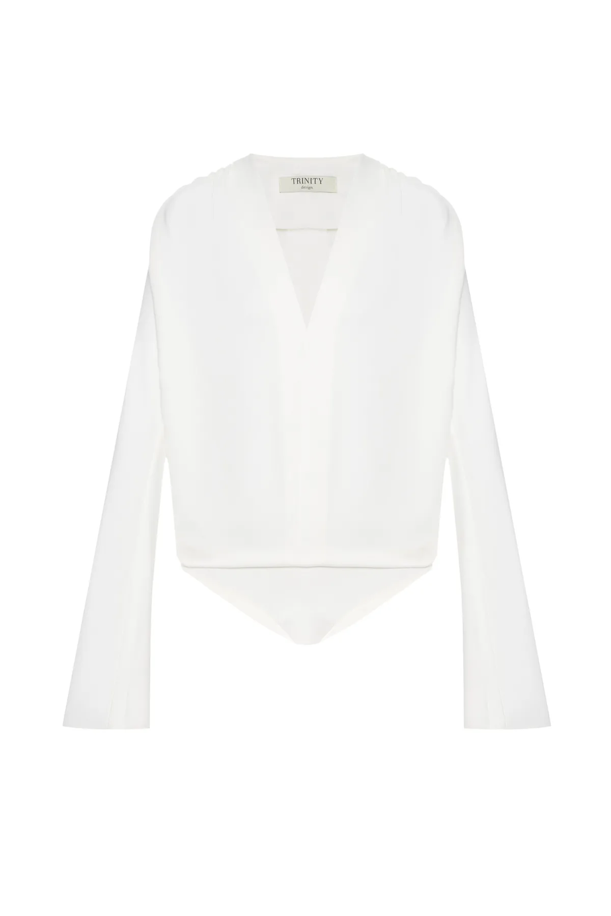 Blouse of body with a deep neckline 